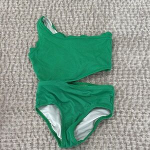 Old Navy Green and White Swimsuit